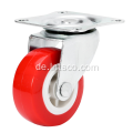 2,5-Zoll-Light Duty Red PVC-Swivel-Rollen